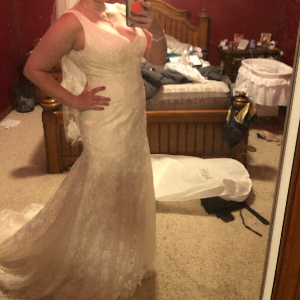 Ivory lace wedding dress
